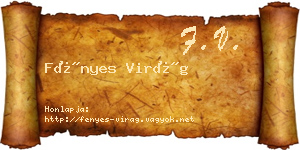 Fényes Virág névjegykártya