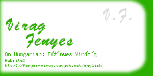 virag fenyes business card